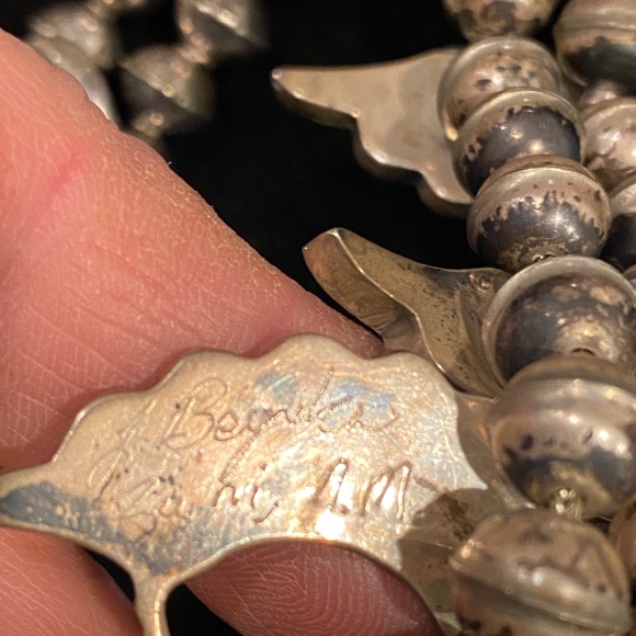 HOST PICK! 1970’s Museum Quality Navajo & Zuni Squash-blossoms Silver Necklaces - Picture 6 of 11